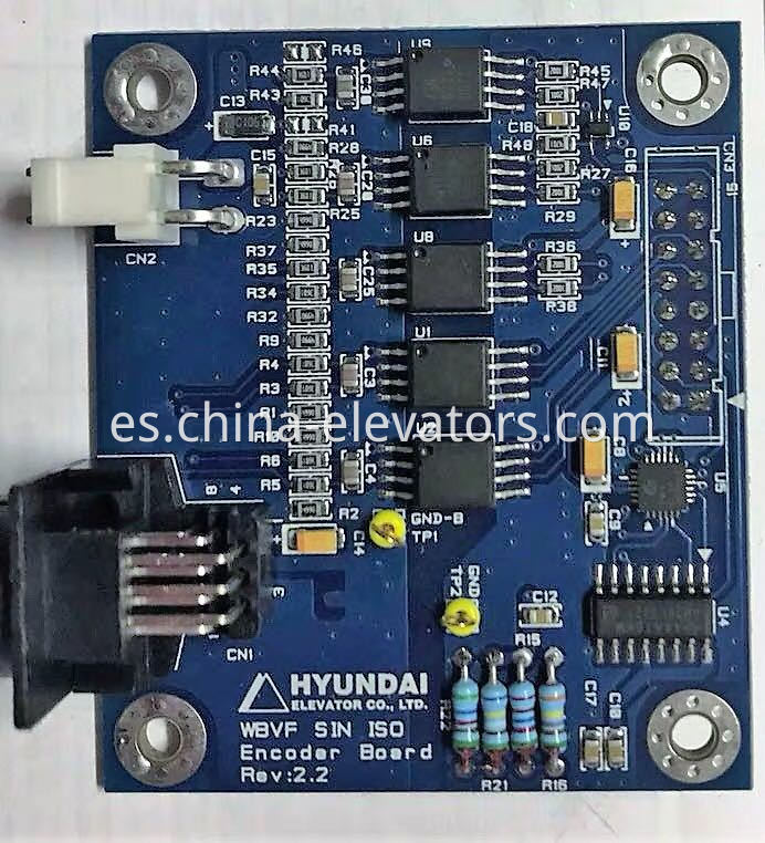 Hyundai Elevator WBVF SIN ISO / Placa codificadora Rev:2.2 Hyundai Elevator WBVF SIN ISO / Encoder Board Rev:2.2